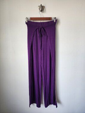 Earthbound Trading Co. purple split leg pants S